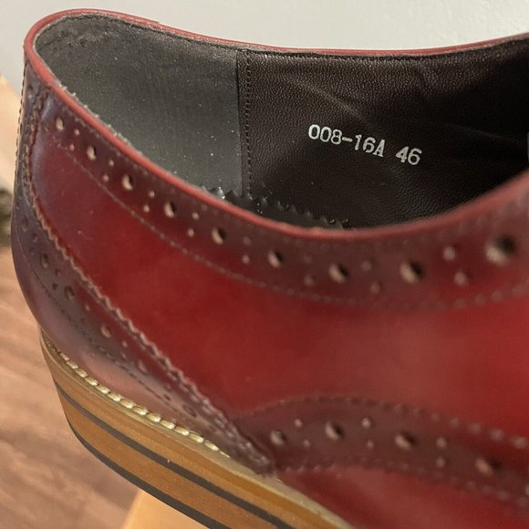 NEW!!! FELIX CHU WINGTIP BROGUE BURNISHED REDWOOD LEATHER SHOES US 12 EU 46 - Picture 12 of 15